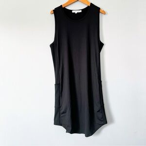 Sincerely Jules Black Sleeveless Tank Dress with Side Pockets Size Large